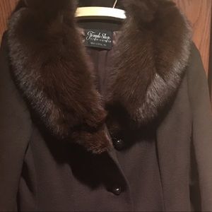 Rich chocolate brown winter coat